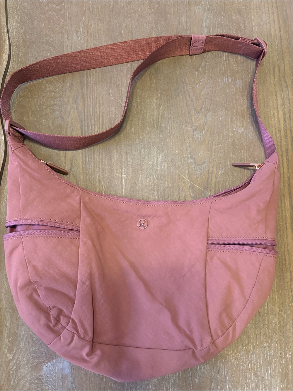 lululemon athletica Mauve-Pink Crescent Shoulder Bag